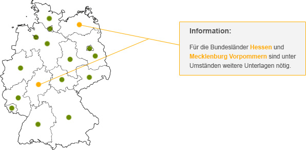 Bauantragsservice Deutschlandkarte